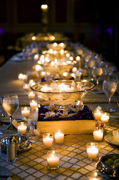 Wedding Candles Centerpieces on Ljusa Id  Er F  R Br  Llopet